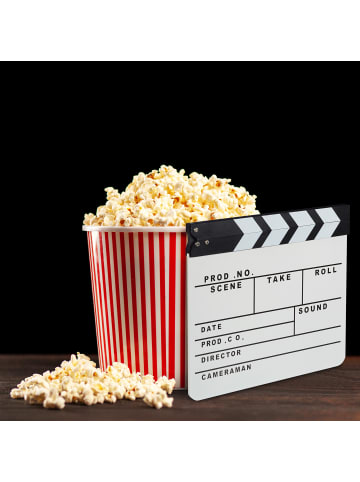 relaxdays 4x Filmklappe in Weiß