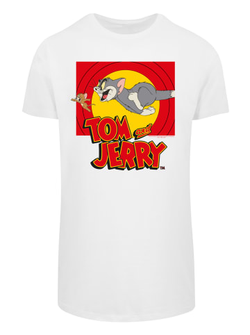 F4NT4STIC Long Cut T-Shirt Tom and Jerry TV Serie Chase Scene in weiß