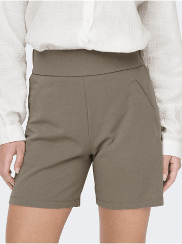JACQUELINE de YONG Stoff Shorts Kurze Bermuda Pants Stretch Trousers JDYLOUISVILLE in Taupe