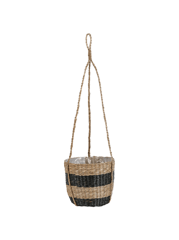 Beliani Indoor Blumentopf RUFFE in Braun/Schwarz - (W) 18 x (H) 20 x (L) 18 cm