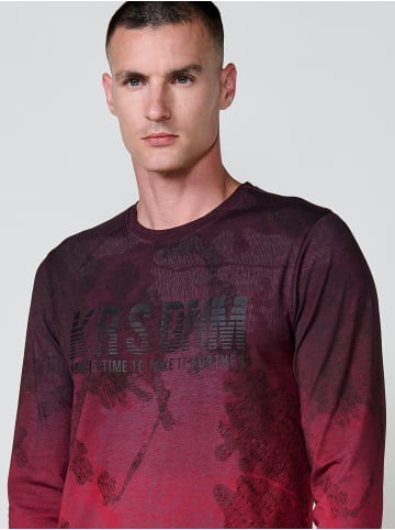 KOROSHI Langarm-t-shirt in rot