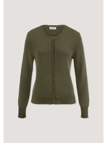 Hessnatur Hessnatur Strick Jacke Regular aus Leinen mit Bio-Baumwolle und LENZING™ ECOVERO in goldoliv