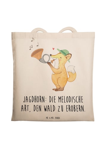Mr. & Mrs. Panda Tote Bag Jagdhorn Magie mit Spruch in Creme