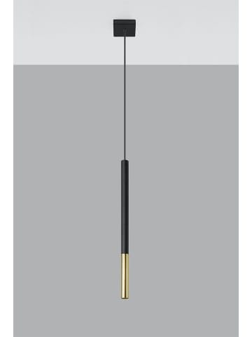Nice Lamps Hängeleuchten ASAROT 1 in Schwarz und Gold H 100cm