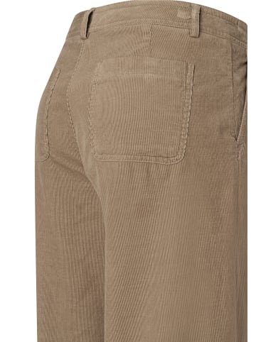 More & More weite, verkürzte Baumwollfeincordhose in soft brass