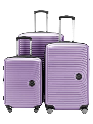 Hauptstadtkoffer Mitte - Kofferset 3 Trolleys Erweiterung Hartschale Gepäck-Set in Flieder