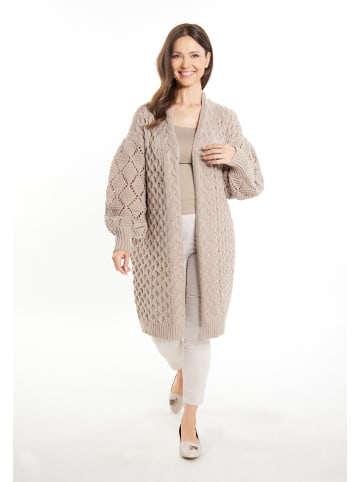 Albee Women Strickcardigan in Grau Beige