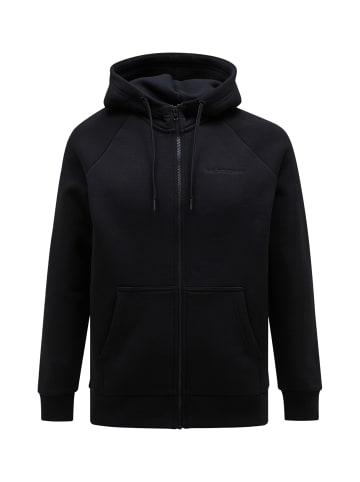 Peak Performance Kapuzensweatshirt M Original Small Logo Zip Hood in SCHWARZ