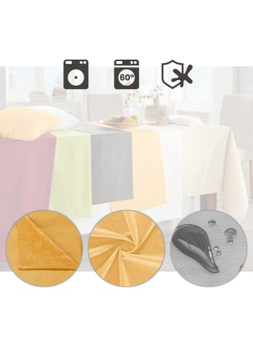 Erwin Müller Jacquard, Baumwollmischung Mitteldecke Paderborn in mango