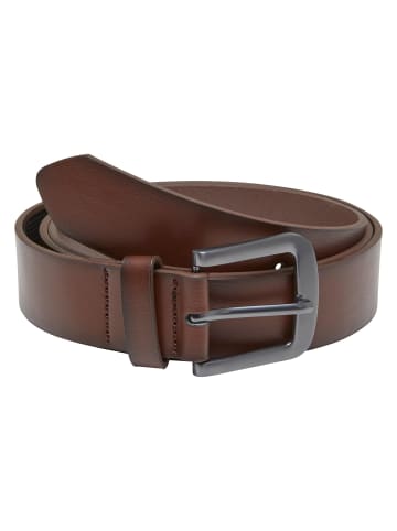 Urban Classics Urban Classics Easy Synthetic Leather Belt in brown/silver