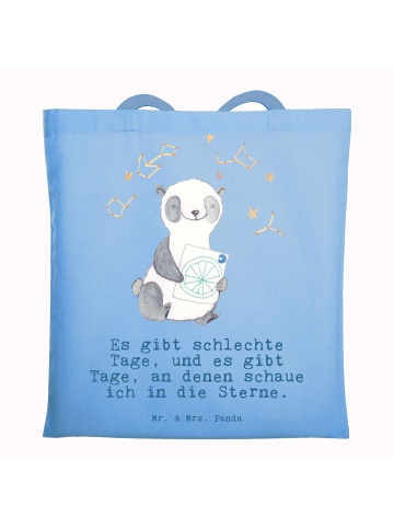 Mr. & Mrs. Panda Tragetasche Panda Astrologie mit Spruch in Sky Blue