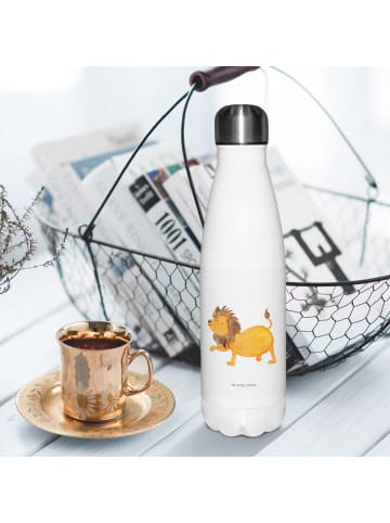 Mr. & Mrs. Panda Trinkflasche Sternzeichen Löwe ohne Spruch in Weiß