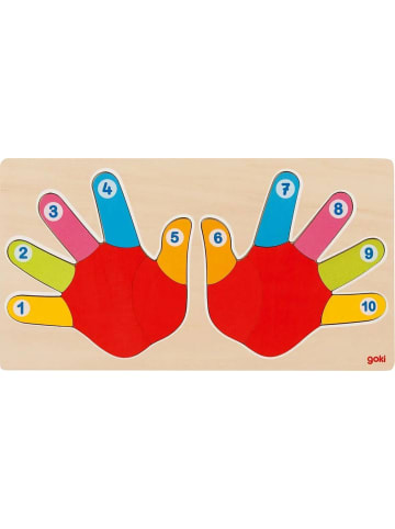 Gollnest & Kiesel Einlegepuzzle Hände | 37,8 x 20,6 x 0,6 cm, Holz, 14 Teile, per Stück