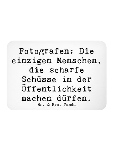 Mr. & Mrs. Panda Magnet Spruch Fotograf Schüsse mit Spruch in Weiß