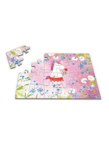 Mr. & Mrs. Panda Puzzle Einhorn Dame ohne Spruch in Rot Pastell