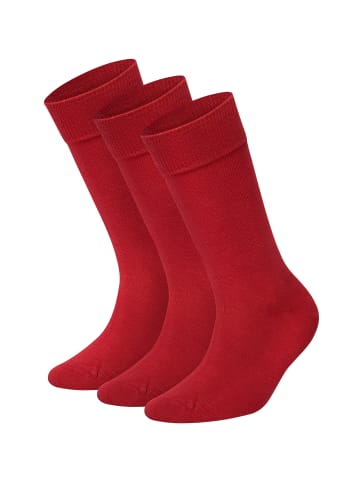 DillySocks 3er-Pack Socken One Color Smooth in Smooth Ferrari Red