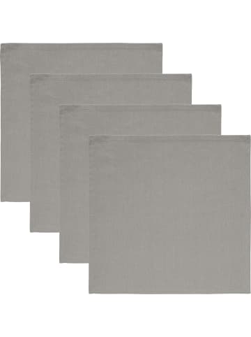 REDBEST Baumwolle Serviette 4er-Pack Tulsa in stein