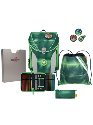 DerDieDas ErgoFlex Max Schulranzen-Set 5-teilig in soccer green