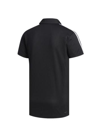 adidas Performance adidas Designed 2 Move 3-Stripes Polo Shirt in Schwarz