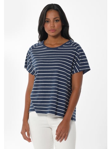 Organication T-Shirt "WOR13341" in Navy/Cremeweiß