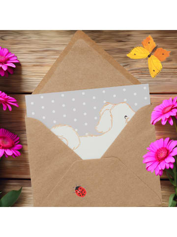 Mr. & Mrs. Panda Deluxe Karte Havaneser Moment ohne Spruch in Grau Pastell