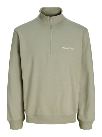 Jack & Jones Sweatshirt mit halbem Reißverschluss in Seagrass