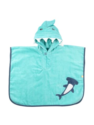 Frottee Badeponcho in Hellblau