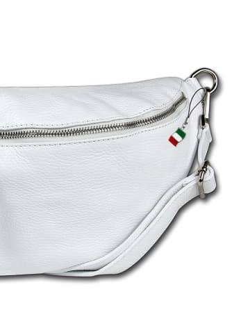 Florence Gürteltasche Leder weiß ca. 37cm