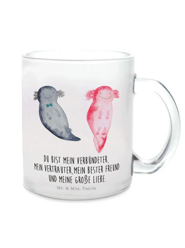 Mr. & Mrs. Panda Pott Axolotl Freundin mit Spruch in Transparent
