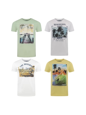 riverso  T-Shirt RIVLukas 4er Pack in Mehrfarbig