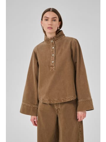 My Essential Wardrobe Jeanshemd MWAbby Baggy fit in Tobacco Brown Washed
