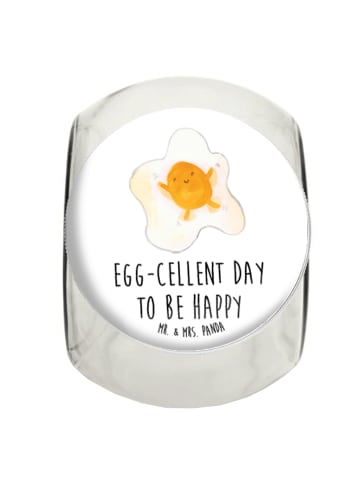 Mr. & Mrs. Panda Teedose Spiegelei Ei mit Spruch in Weiß