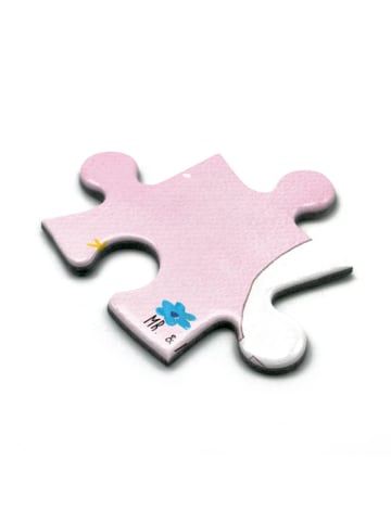 Mr. & Mrs. Panda Puzzle Einhorn Party ohne Spruch in Rot Pastell