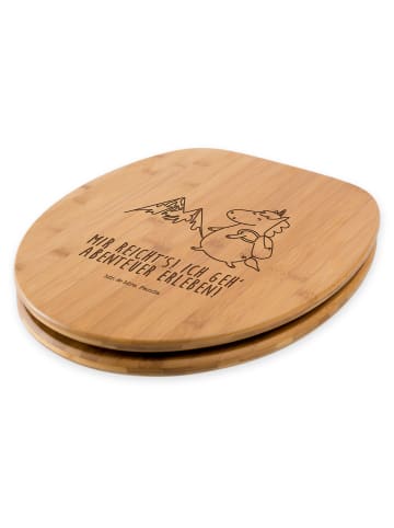 Mr. & Mrs. Panda WC-Brille Einhorn Bergsteiger mit Spruch in Transparent