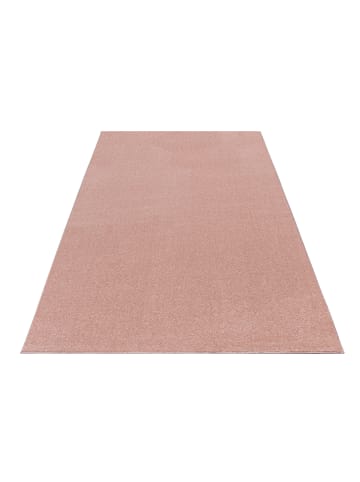 KADIMA DESIGN Teppich Kurzflor Uni Polypropylen Wohnzimmer in Rosa
