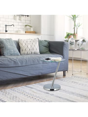 relaxdays Kaffeetisch in Silber - (B)45 x (H)52 x (T)45 cm