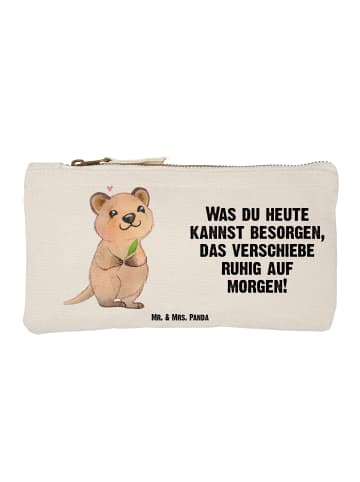 Mr. & Mrs. Panda Make-up-Tasche Quokka Happy mit Spruch in Weiß