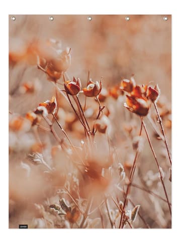 Juniqe Duschvorhang "Autumnal Flowers" in Orange & Rosa