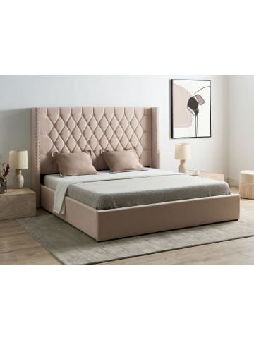Beliani 2-tlg Doppelbett LUBBON in Weiß