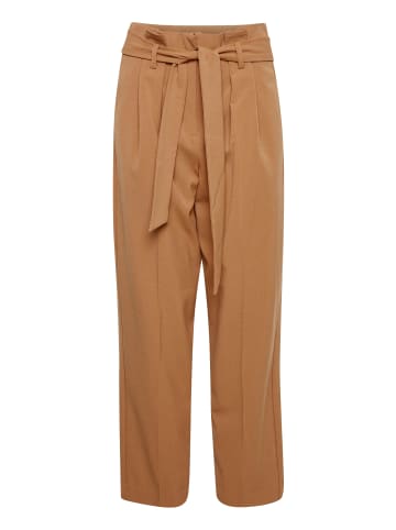 b. young BYDANTA BELT PANTS - HEAVY WOVEN Relaxed fit in Toasted Coconut