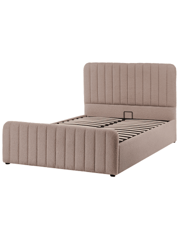 Beliani Doppelbett LUNAN in Beige/Schwarz - (W) 127 x (H) 100 x (L) 216 cm