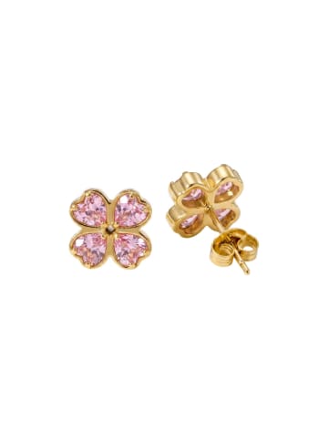 PURELEI Ohrringe Rosa Cuore Gold