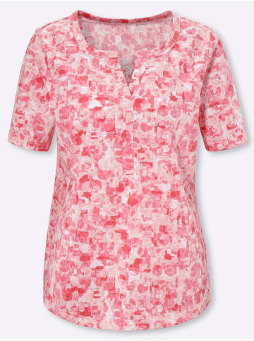 Sieh an! Kurzarmshirt in puder-flamingo-bedruckt