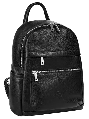 Samantha Look Rucksack echt Leder in schwarz