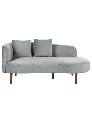 Beliani Chaiselongue CHAUMONT in Grau/Braun - (W) 168 x (H) 75 x (L) 74 cm