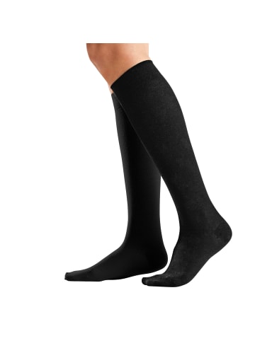 Kunert Baumwolle Stützkniestrümpfe 1 Paar Fly & Care in schwarz