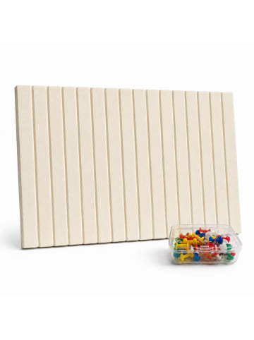 relaxdays 2-tlg. Filzpinnwand-Set in Beige - 30x40 cm