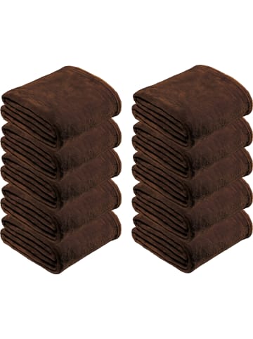 REDBEST Fleece, Microfaser Fleece Wohndecke 10er-Pack in braun