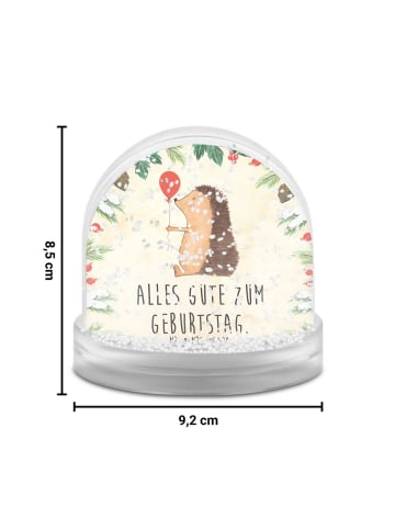 Mr. & Mrs. Panda Weihnachts Schneekugel Igel Luftballon mit Spruch in Naturpapier