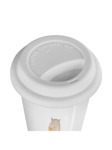 Mr. & Mrs. Panda ToGo Kaffeebecher Otter Bauch mit Spruch in Weiß